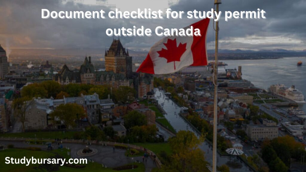 document checklist for study permit outside Canada