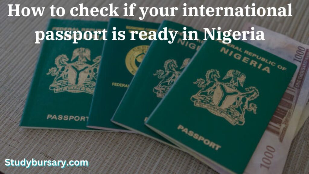 how to check if your international passport is ready in Nigeria