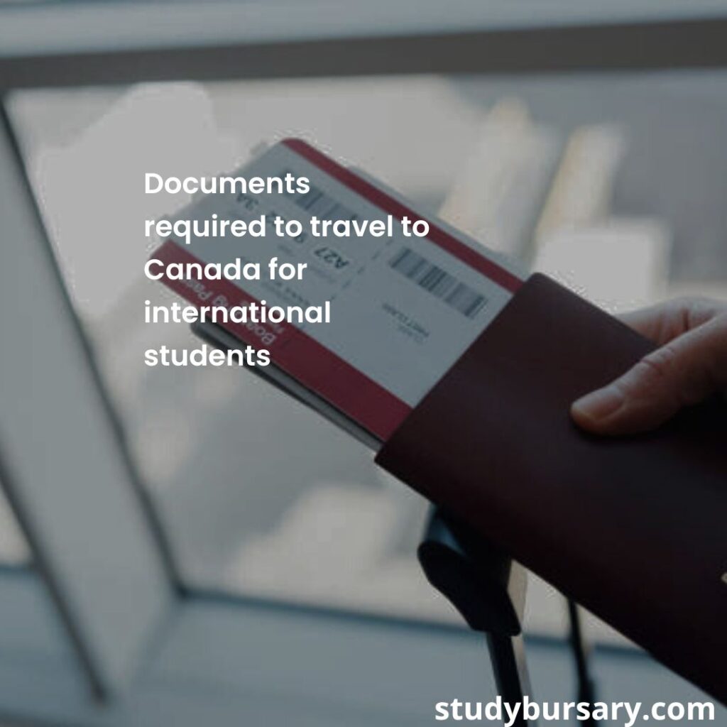 documents required to travel to Canada for international students